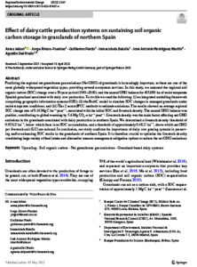 Effect of dairy cattle production systems on sustaining soil organic carbon storage in grasslands of northern Spain